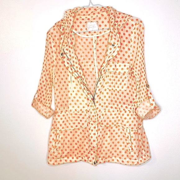 Paige Flynn Lightweight Hooded Polka Dot Jacket 2 - Picture 2 of 16